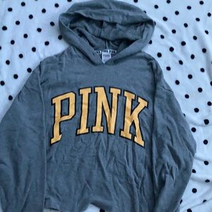 pink cropped hoodie